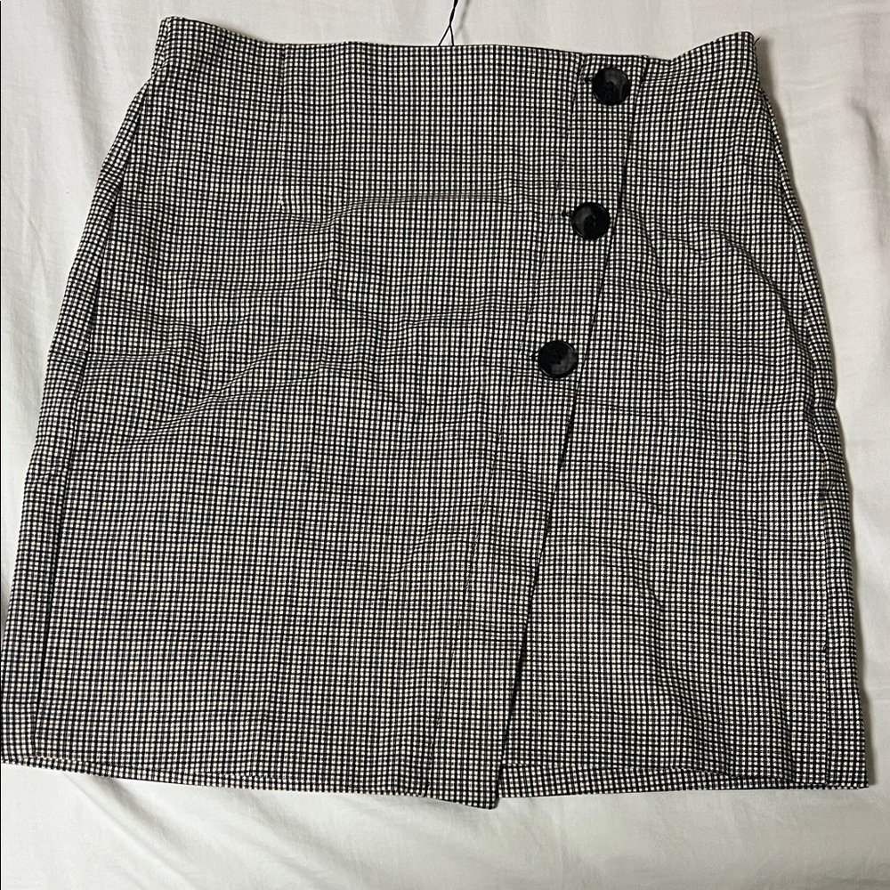 Dynamite Black and White Houndstooth Pencil Skirt